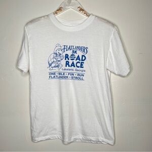 VINTAGE 1989 FLATLANDERS 5k RACE LAKELAND GA SINGLE STITCH T SHIRT
